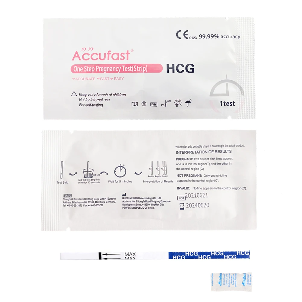 ACCUFAST 100 шт. HCG тест-полоски для беременности с мочи чашек более 100% точность тесты