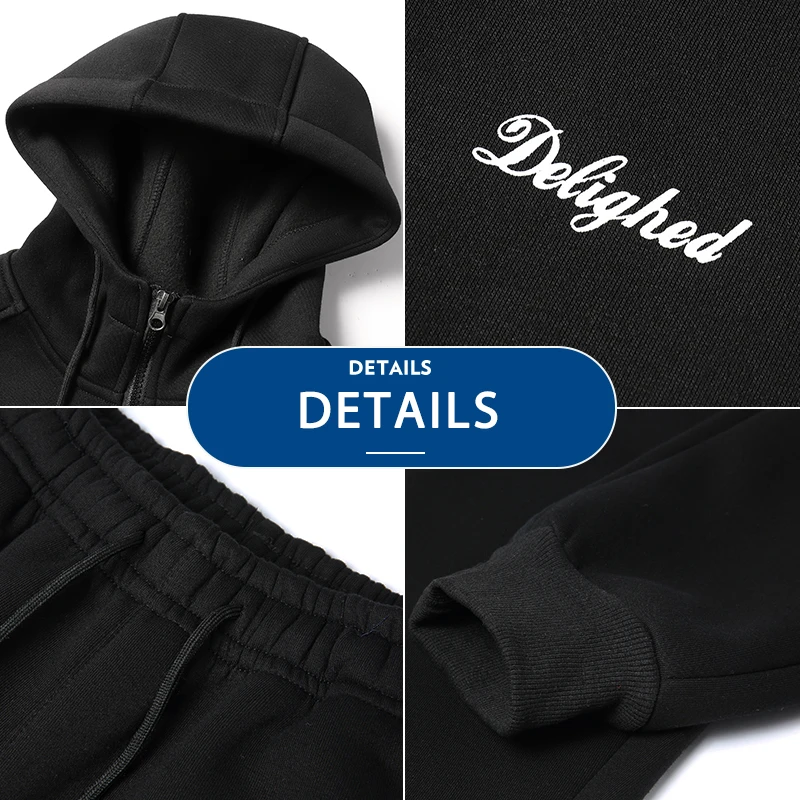 Спортивный костюм мужской из двух предметов свитшот с капюшоном и штаны на