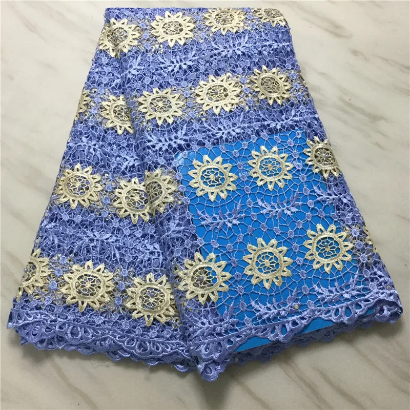 Горячая Распродажа зеленая африканская Водорастворимая кружевная ткань