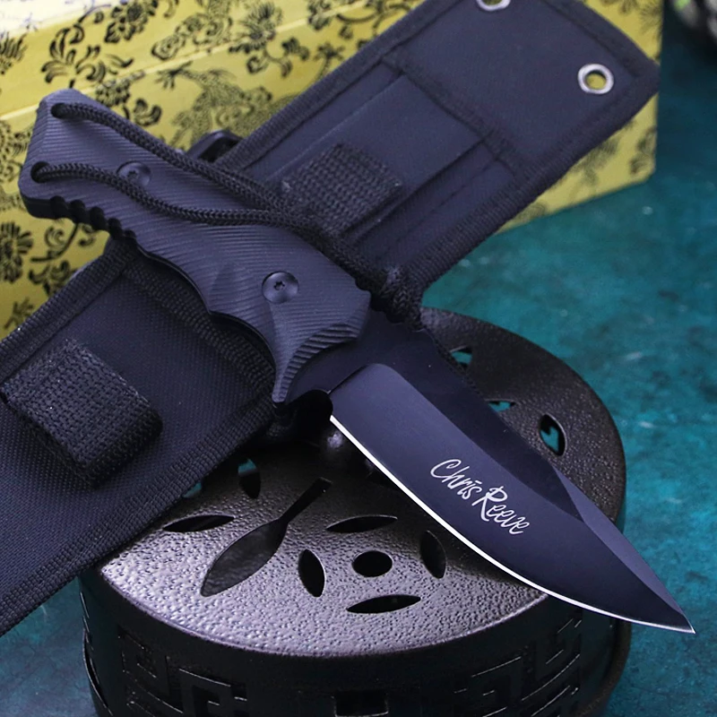 Черный утолщенный 5 CR13MOV высокопрочный тактический прямой нож G10