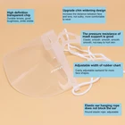 Прозрачная маска, съемная противотуманная Пылезащитная маска со смайликом для кухни, ресторана, многоразовая Прозрачная защитная маска