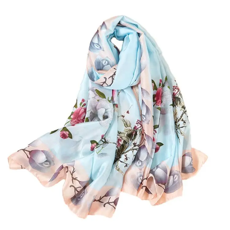 Модная бандана новый шелковый шарф роскошный женский бренд шарфы для женщин шаль