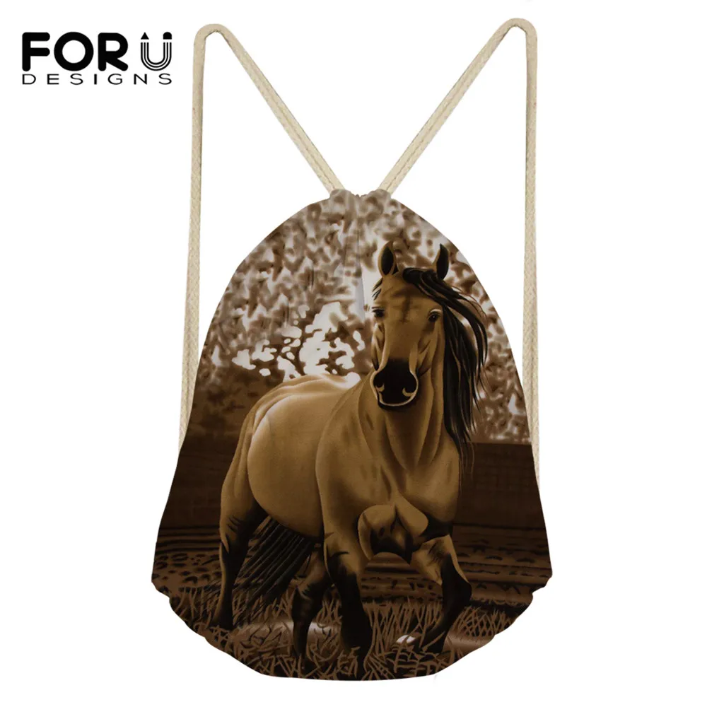 FORUDESIGNS Винтажный Мужской рюкзак с рисунком лошади 1 шт. мужской для тренажерного