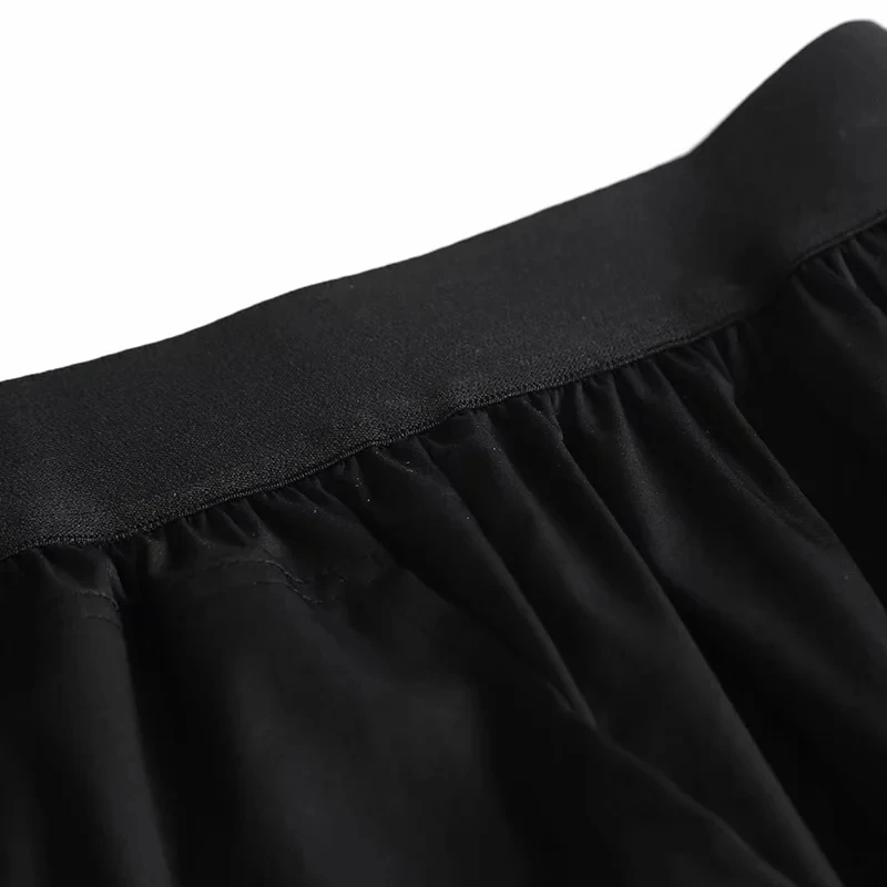 

Ms Bifurcate Black Skirt Women Elastic Waist Falda 2021 Woman Dress