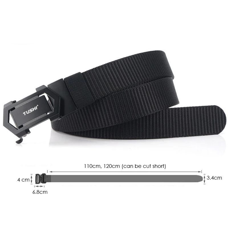 HSSEE 2020 Mens Belt New Technology Automatic Buckle Tactical Hard Metal Soft Real Nylon Military Outdoor Sports | Спорт и