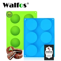 walfos silicone mold round non stick cake chocolate mold soap jelly muffin cupcake moulds cake decorating baking pastry tools