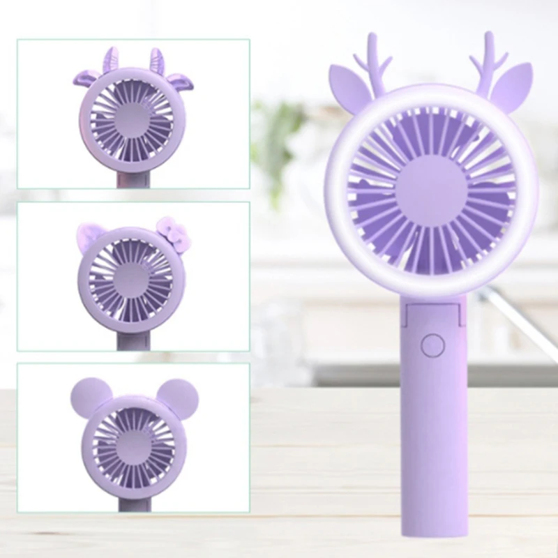 Вентилятор портативный USB Перезаряжаемый вентилятор светодиодный светильник