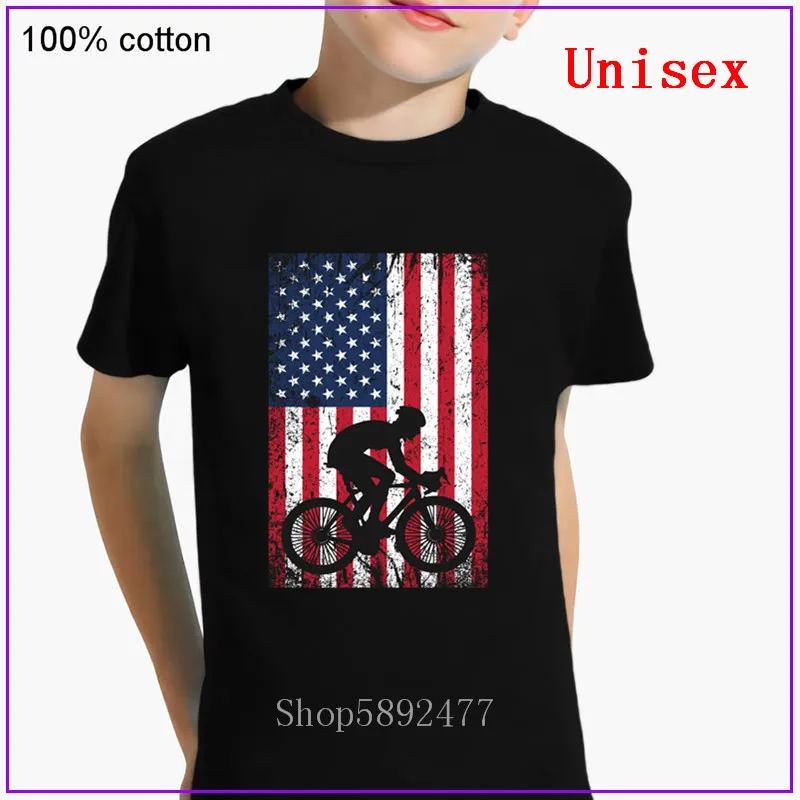 Одежда для мальчиков и девочек патриотическая футболка с американским флагом 4