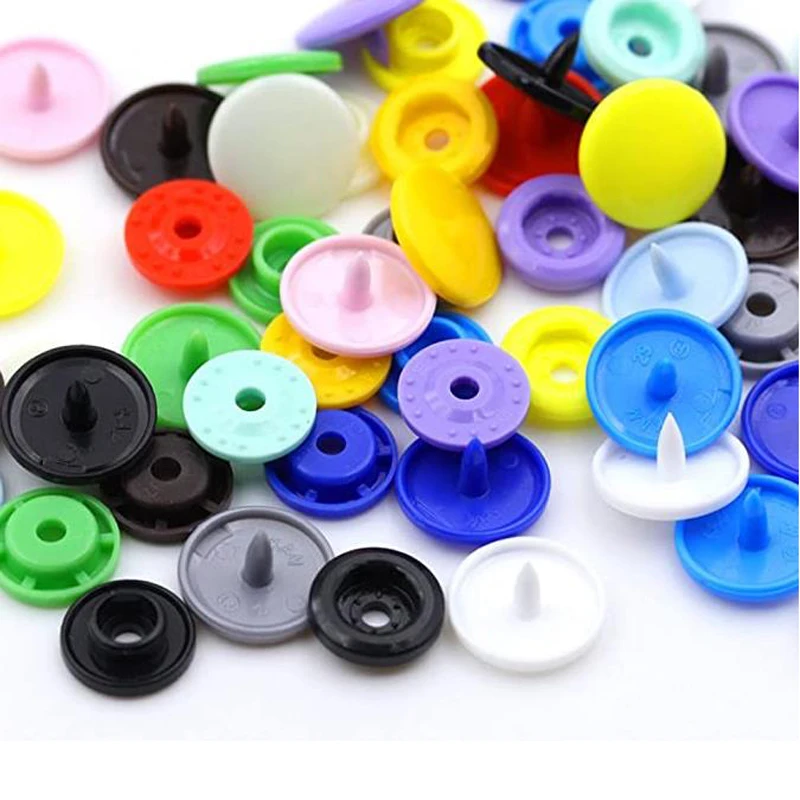 

360 Pcs Set Snap Buttons Plastic Snaps Clothing Accessories Press Stud Fasteners 24 Colors