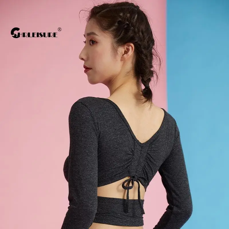 

Топ для фитнеса CHRLEISURE, спортивный, дышащий, Быстросохнущий