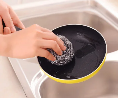Мульти-функциональное блюдо Полотенца одноразовая тряпка спонжевой насадки Нержавеющая сталь очистительный шарик комплект Водонепроницаемый блюдо Полотенца LXX