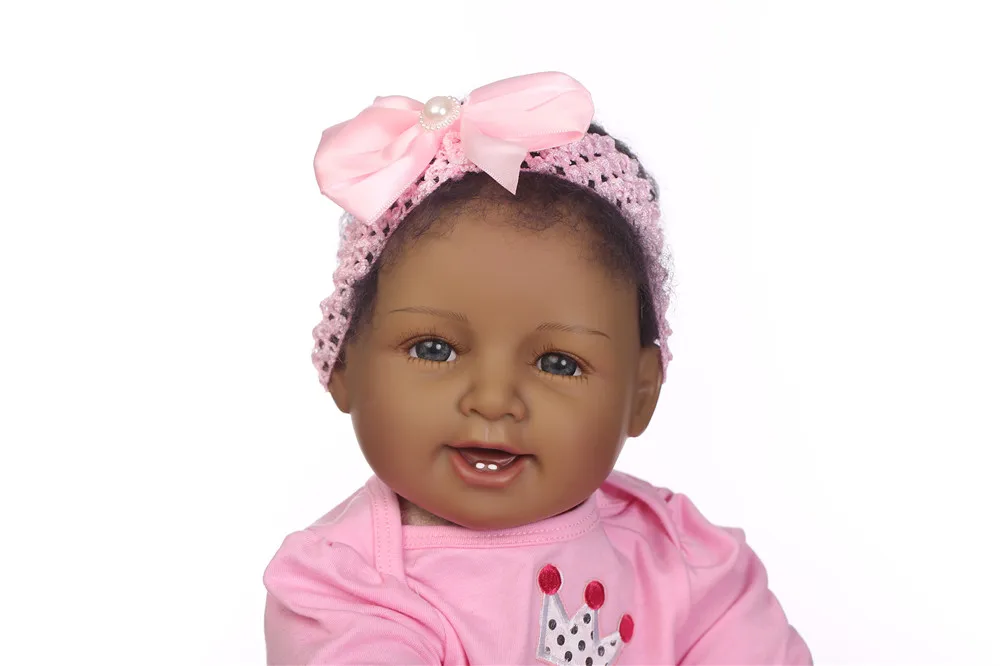 Bebe reborn black doll американские африканские детские силиконовые куклы игрушки для