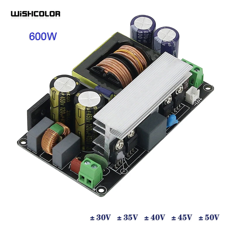 Placa de Alimentação de Comutação Qualidade de Som para Amplificador de Potência Wishclor 30v 35 35v 40 40v 45 45v 50 Eficiente Alta Llc-600w Llc 600w 30