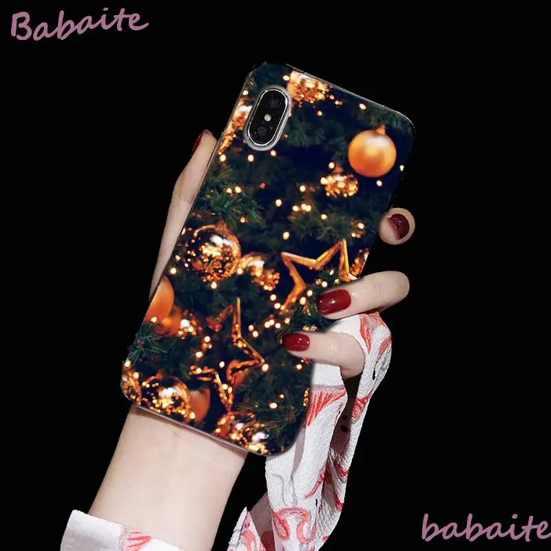 Babaite Merry christmas зимний красивый светильник с узором чехол для телефона для iPhone 8 7 6 6S Plus X XS MAX 5 5S SE XR 11 11pro 11promax