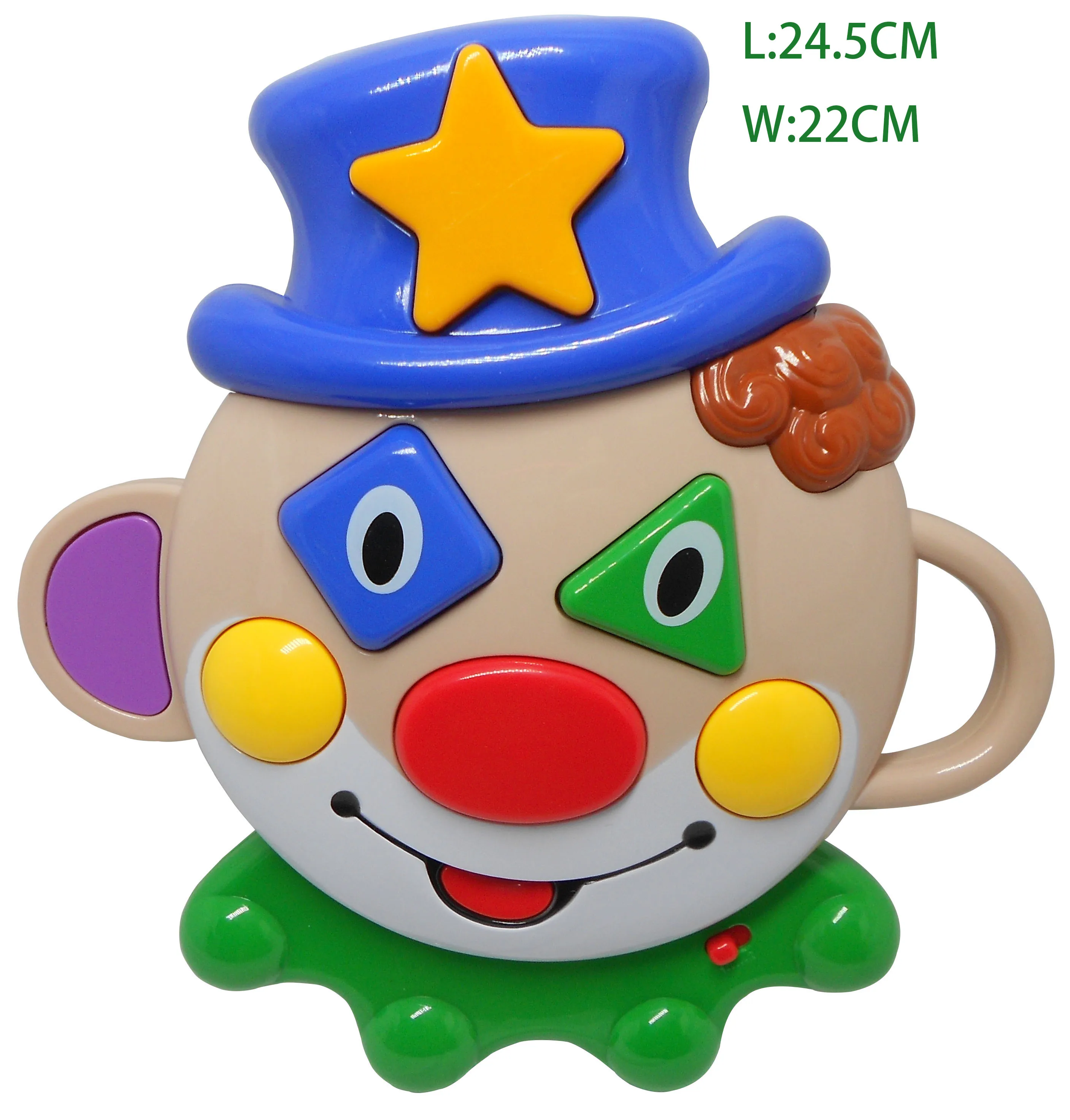 

KIDS ELECTRIC NON RECHARGEABLE BATTERIES REAL VOICE SOUND MUSIC EFFECT BUTTON PUSH STUDYING JOKER FACE DEIGN PLAY THINGS TOY