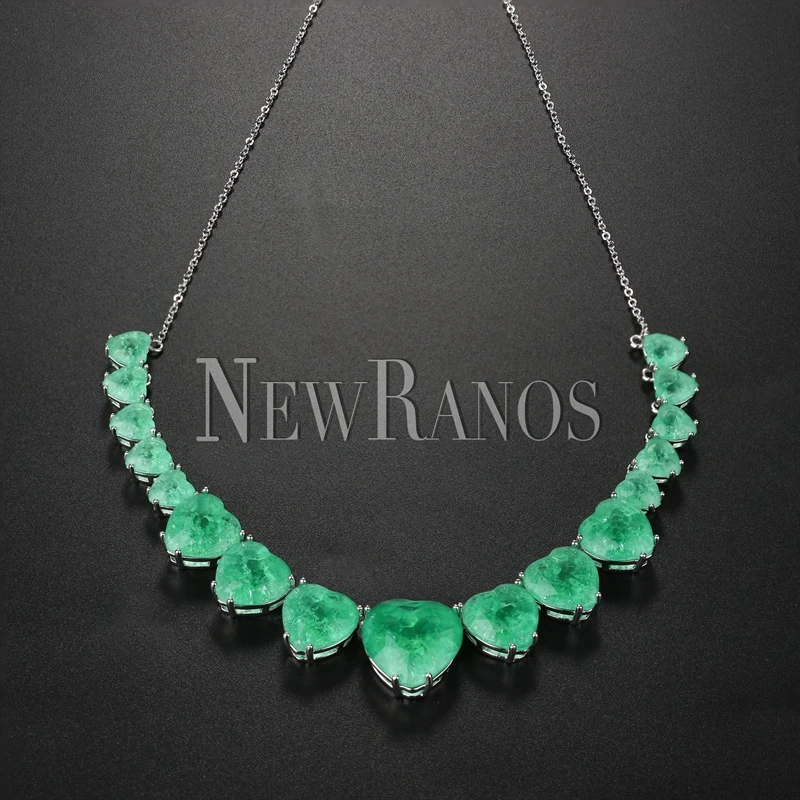 Ожерелье Newranos с кристаллами в форме сердца ожерелье чокер из синего натурального