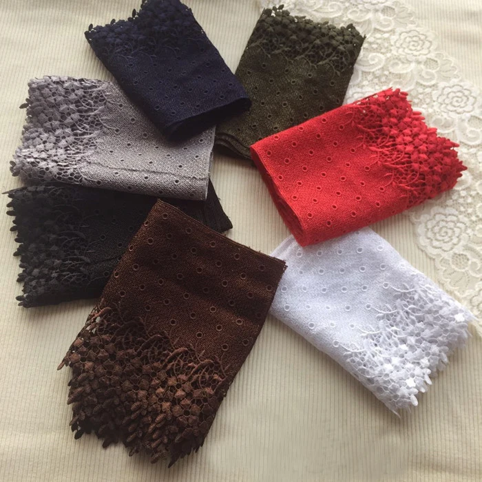 1M/lot 18cm wide dark brown/green embroidery hollow water soluble lace skirt accessories decorative materials Z1553 | Дом и сад