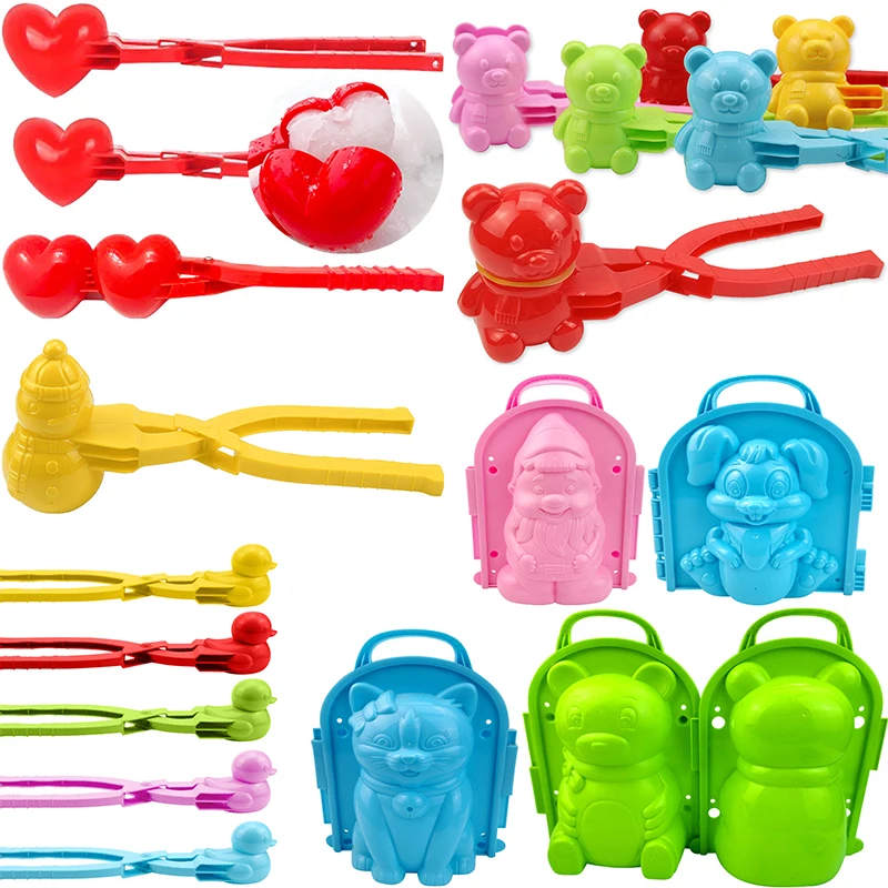 

Устройство для изготовления зимних снежных шариков в форме сердца, Пластиковый прибор для изготовления снежных шариков, Детская уличная фо...