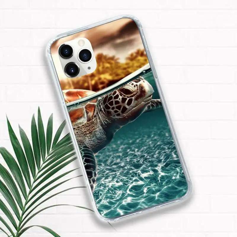 

Turtles cute ocean animal Phone Case for iPhone 11 12 pro XS MAX 8 7 6 6S Plus X 5S SE 2020 XR Luxury brand shell funda coque