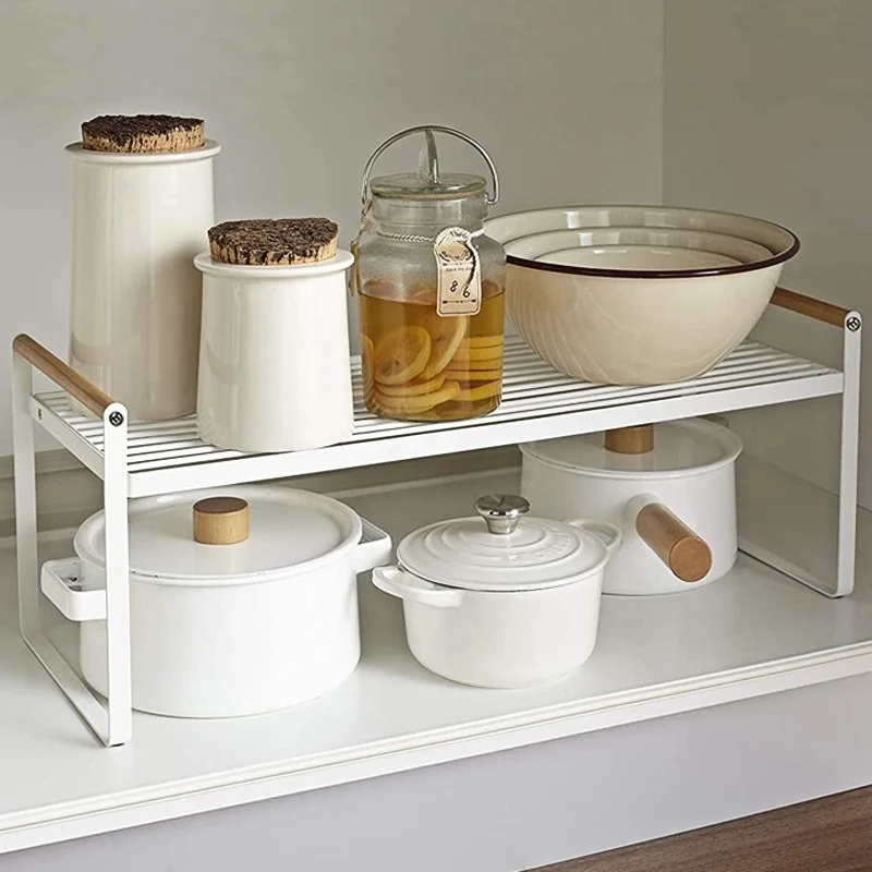 Removable Kitchen Countertop Dishes Seasoning Shelf Cabinets Layered Storage Rack Household Sink Organizer Kitchen Accessories