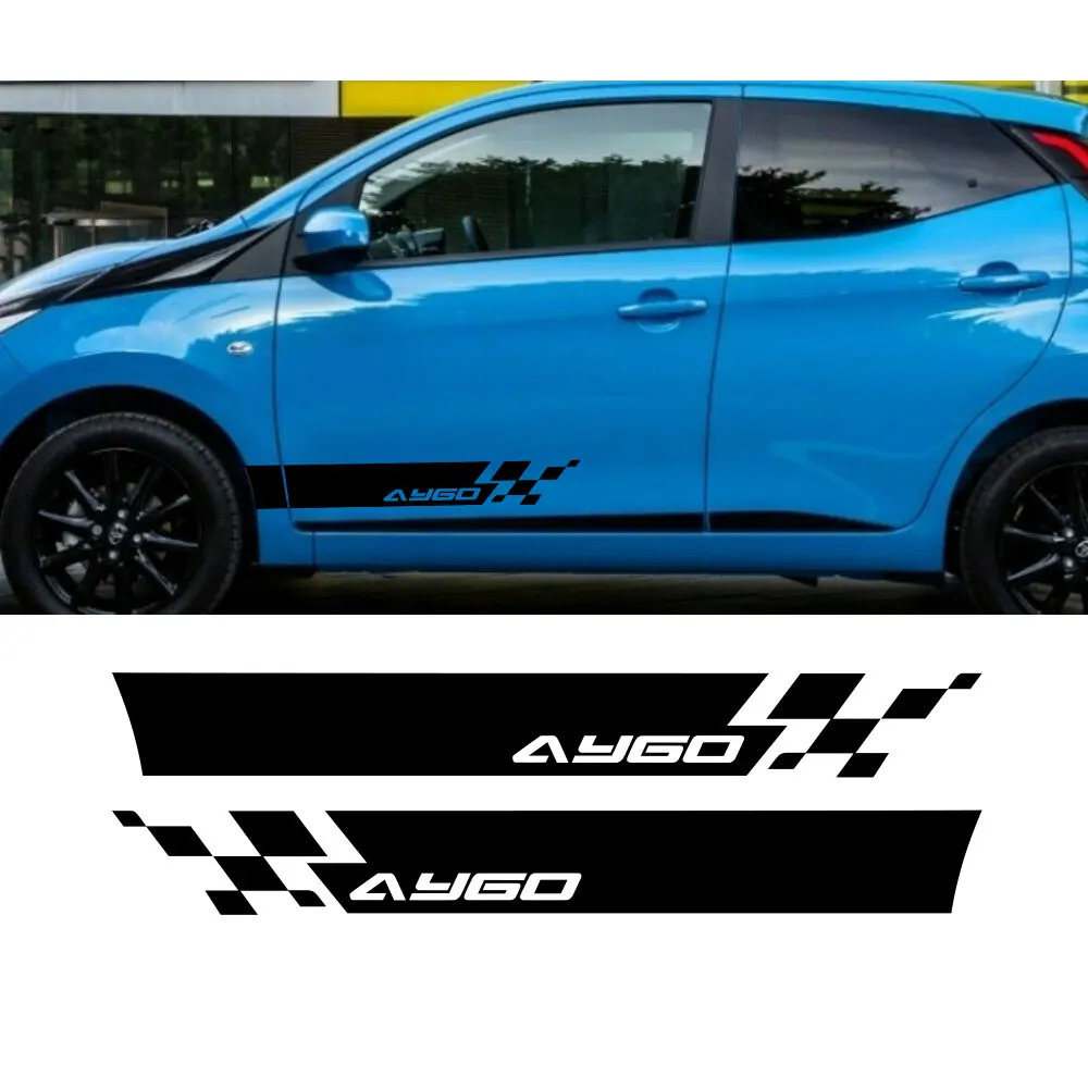 

2pcs side stripes for toyot AYGO stickers decals car sticker tu-887982