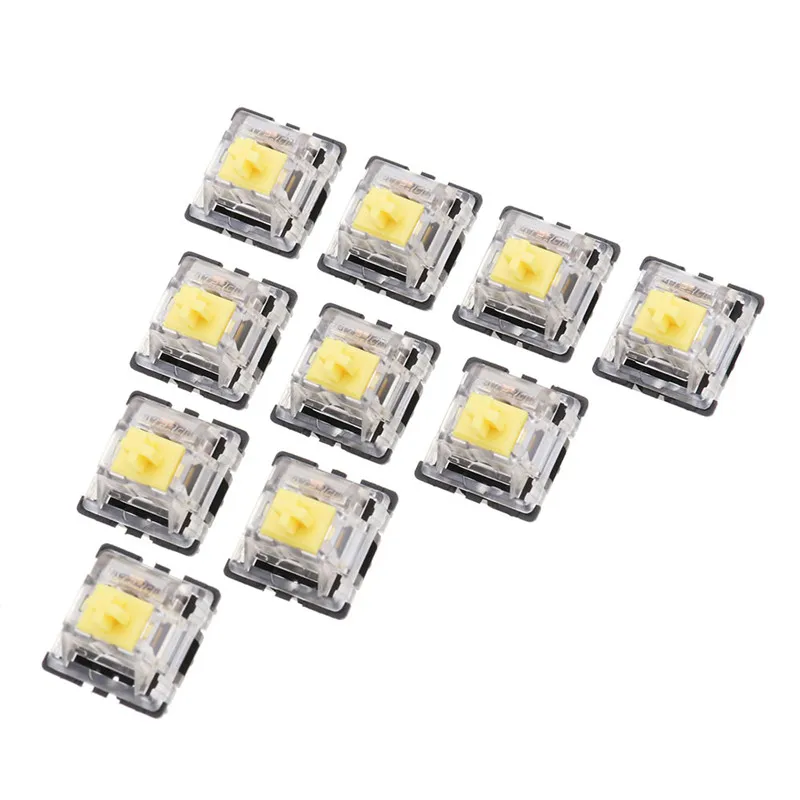70PCS KS-8 Series Yellow Pack Gateron Linear Switch Keyboard Switch 3Pin for Mechanical Gaming Keyboard