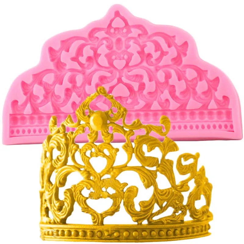 Sugarcraft силиконовая форма с короной помадные формы DIY детские инструменты для