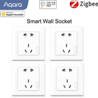 aqara smart wall socket zigbee wifi remotel control wireless switch works with smart home kits app for xiaomi mihome kits app