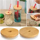 Силиконовое уплотнительное кольцо для бутылок для хранения с бамбуковыми деревянными крышками