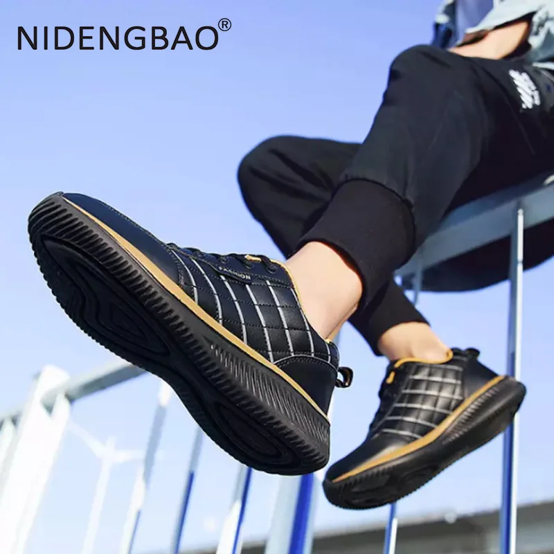 Мужская обувь для бега дышащие кроссовки из искусственной кожи