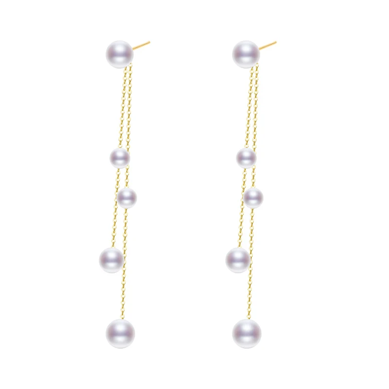 

Женские серьги из 18-каратного золота, с жемчугом