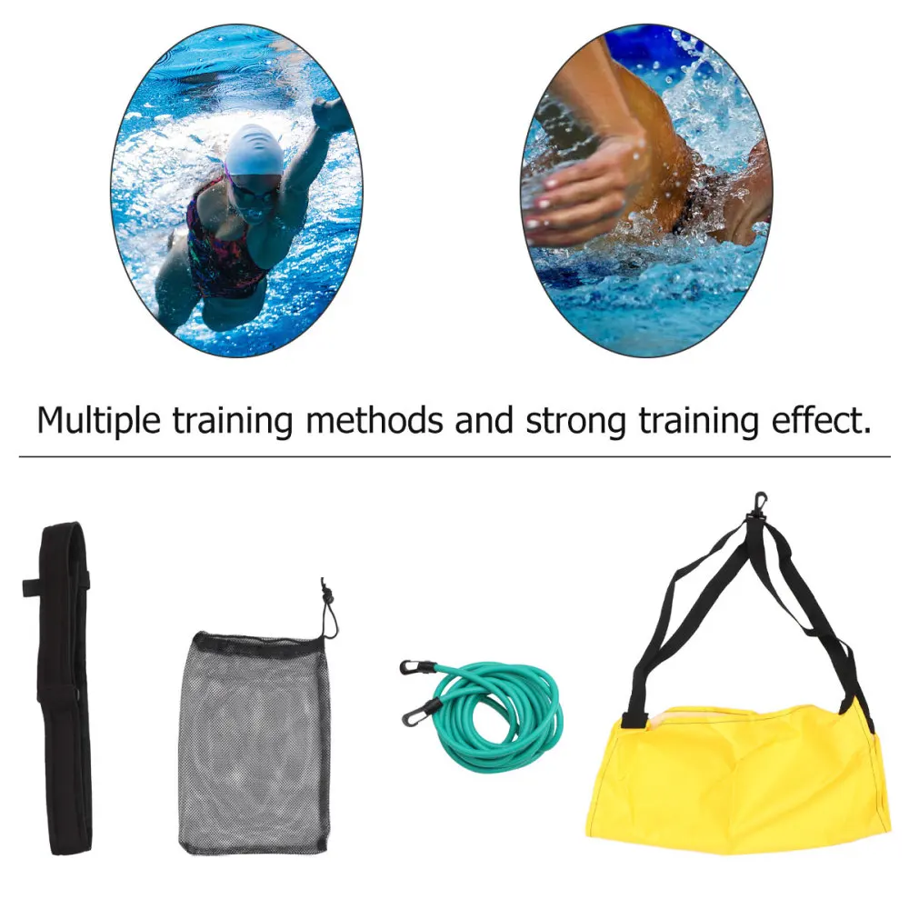 

Swim Parachute Set Swimming Strength Training Resistance Belt Swim Training Accessories with Drag Parachute for Adults Children