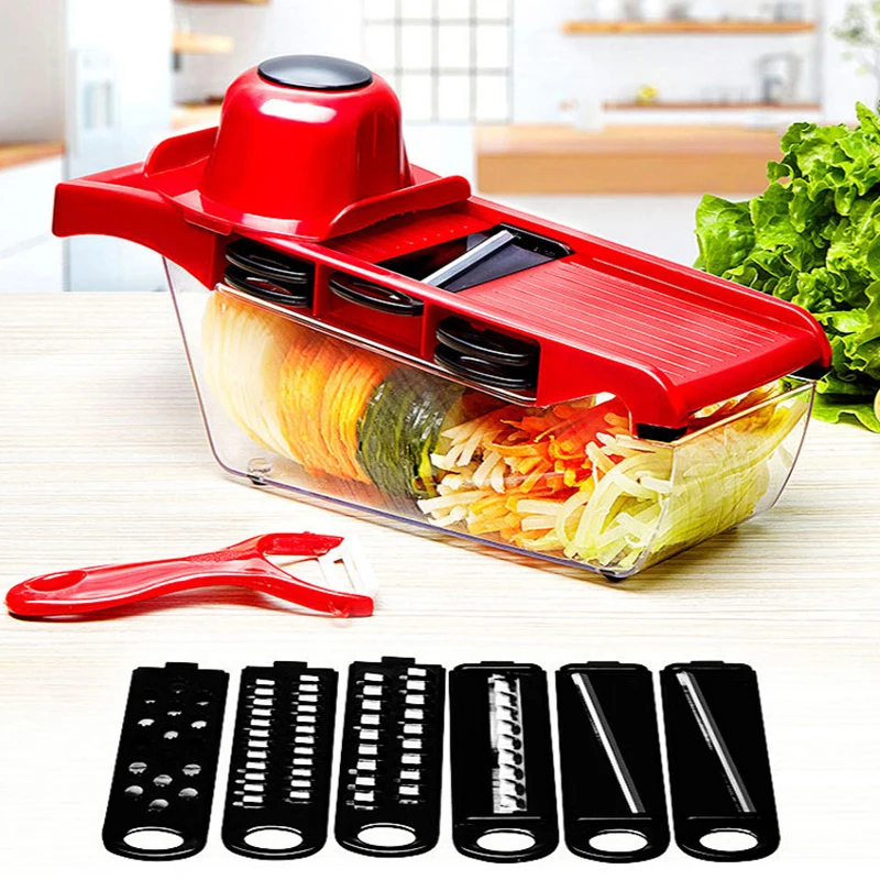 

Vegetable Cutter with Steel Blade Mandoline Slicer Potato Peeler Carrot Cheese Grater vegetable slicer Kitchen Accessories