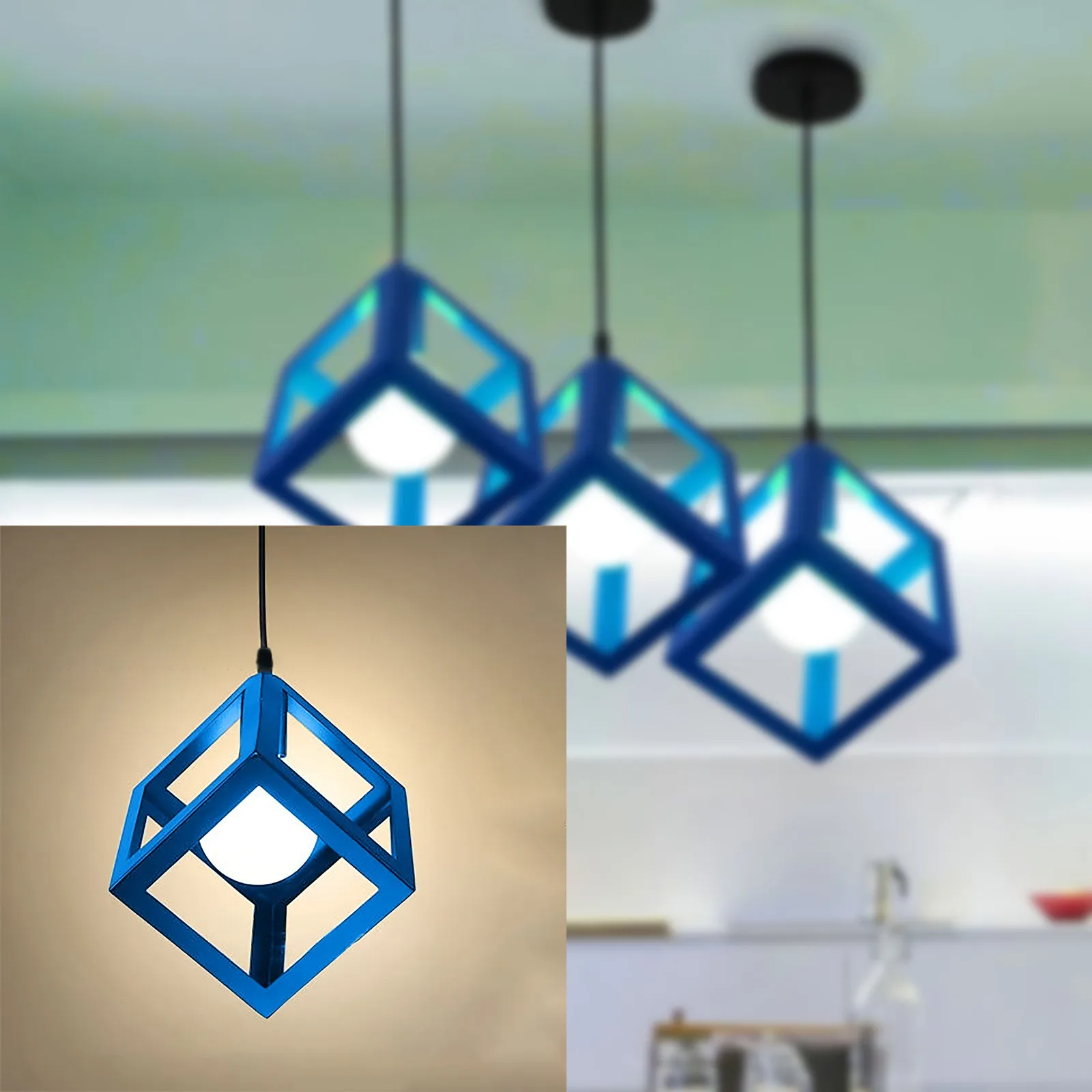 

Современный подвесной потолочный абажур, легкий светильник в скандинавском стиле, современный минималистичный, с одной головкой, железная ...