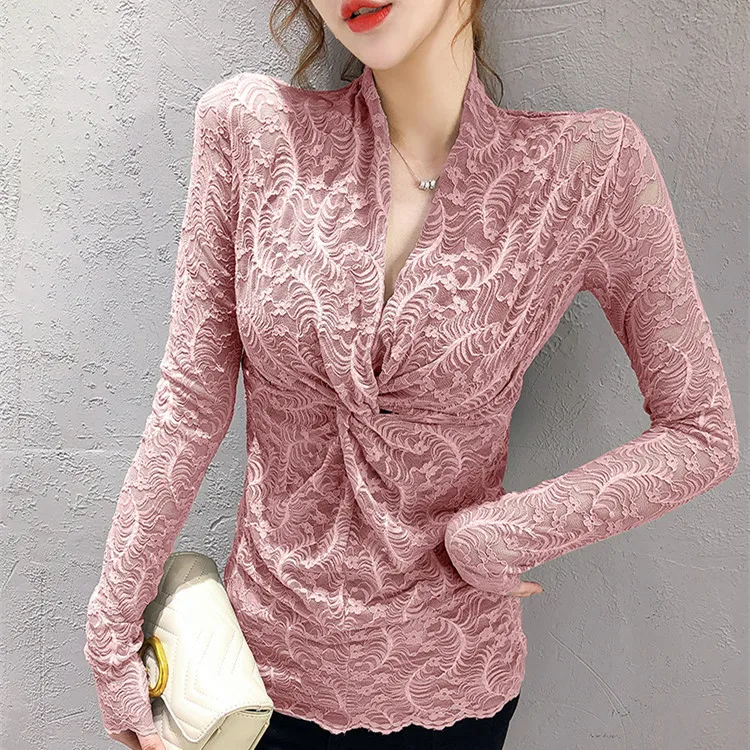 

v-neck sexy bodycon woman tops foe autumn winter harajuku kpop korean style woman clothing tops