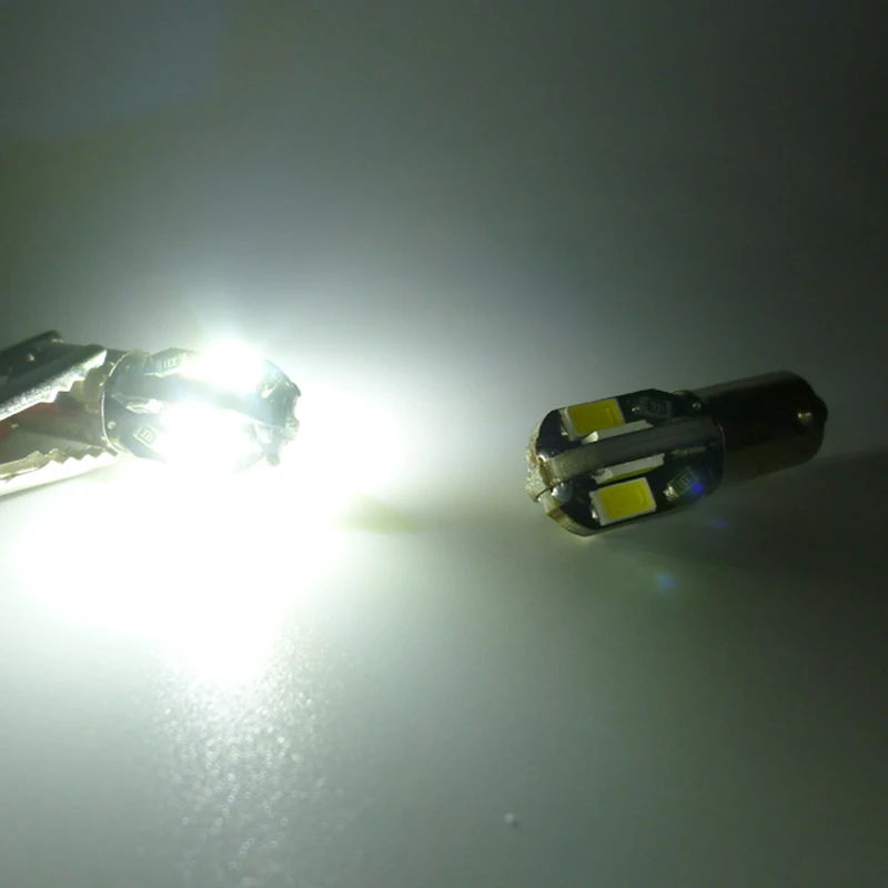 4x T4W BA9S 8 SMD 5630 Автомобильная внутренняя Светодиодная лампа боковые габаритные