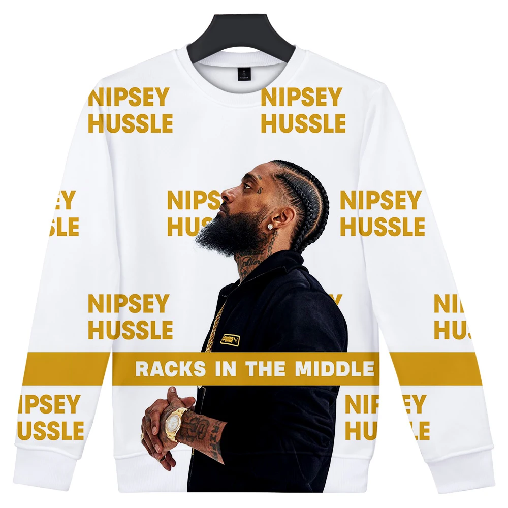 2019 Rapnipsey hussle 3D уличная Толстовка для женщин/мужчин с круглым вырезом и длинными