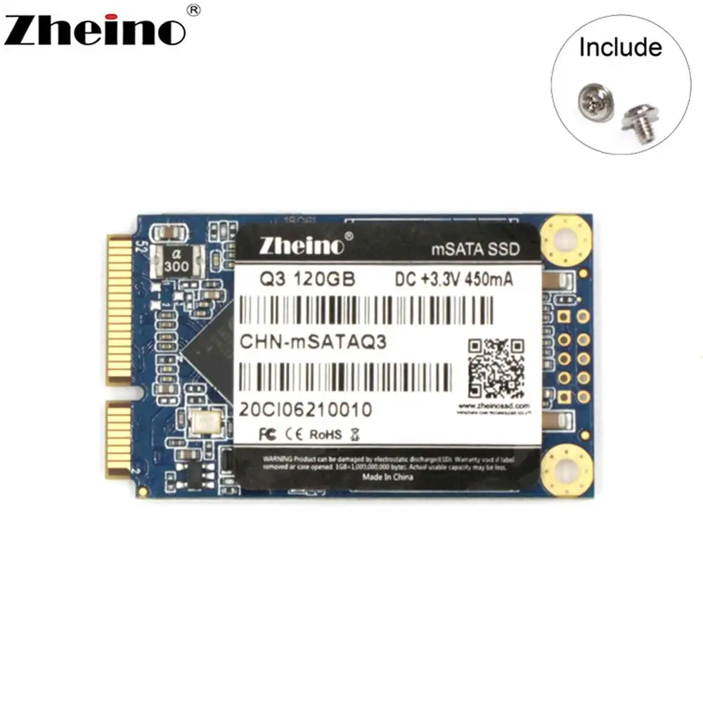 Zheino mSATA SSD 120 ГБ Q3 6 Внутренний твердотельный накопитель для ноутбука мини-ПК