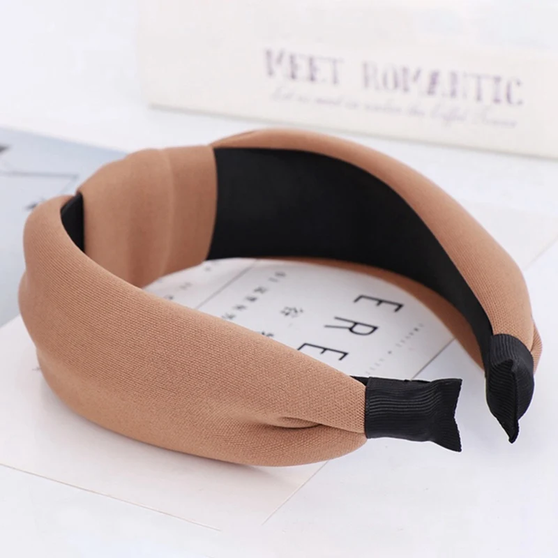 

Bohemian Women Elegant Knot Plaid Headband Hairbands Hair Holder Turban Fashion Candy Color Hair Hoop Hair Accessories