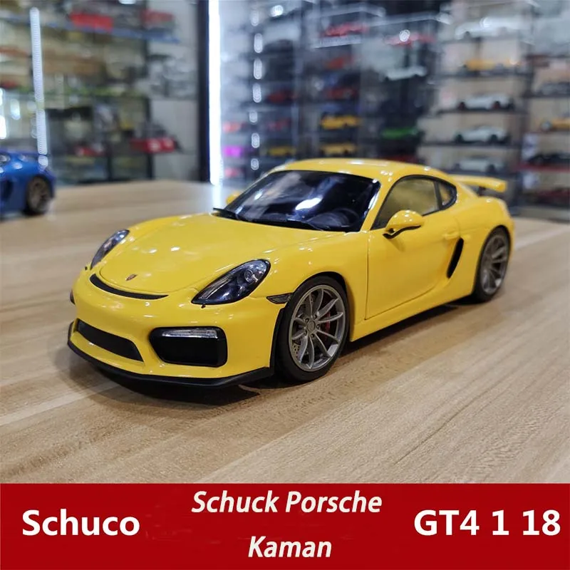 

1/18 Schuco For Porsche CAYMAN GT4 Diecast Model Toys Cars Kids Gifts Collection Ornament Blue/Yellow Metal,Plastic,Rubber