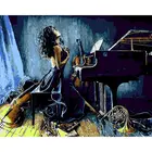 GATYZTORY Раскраска по номерам пианино для женщин DIY 60x75 см масляная Раскраска по номерам на холсте Религиозная фигурка Безрамная цифровая домашняя Декорация