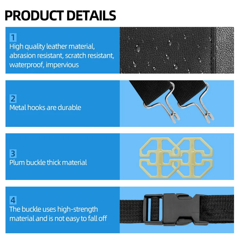 Купить Подвесная сумка-Органайзер из искусственной кожи с множеством карманов для автомобильного сиденья, складной держатель, полка, органайзер д...