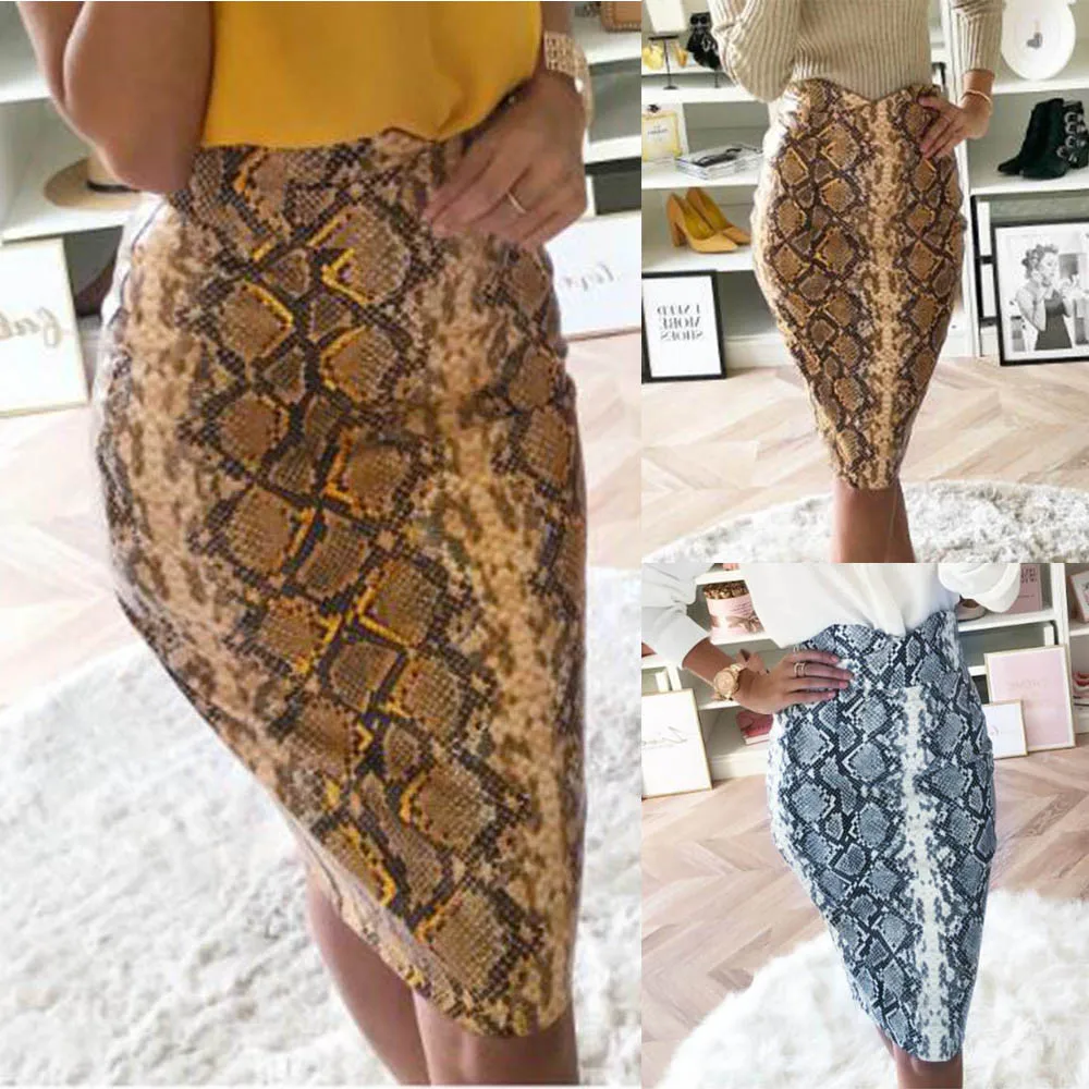 

Skirt shorts Women Fashion Sexy Snake Print High Waisted shorts Ladies Summer Casual Pencil Skirt Hip Skirt 2021 бка-оѬ