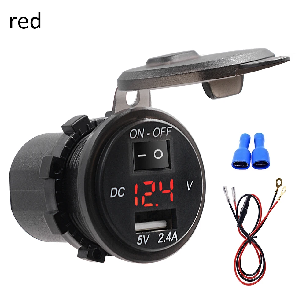 

Car Quick Charger Adapter Motorcycle Mobile Phone Charger USB Vehicle-mounted USB Charger Voltage Monitor Safety Protection