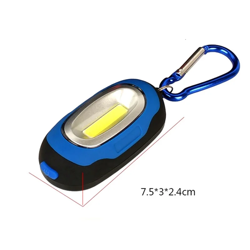 1 шт. портативный мини COB LED брелок флэш светильник фонарь лампа с карабином для