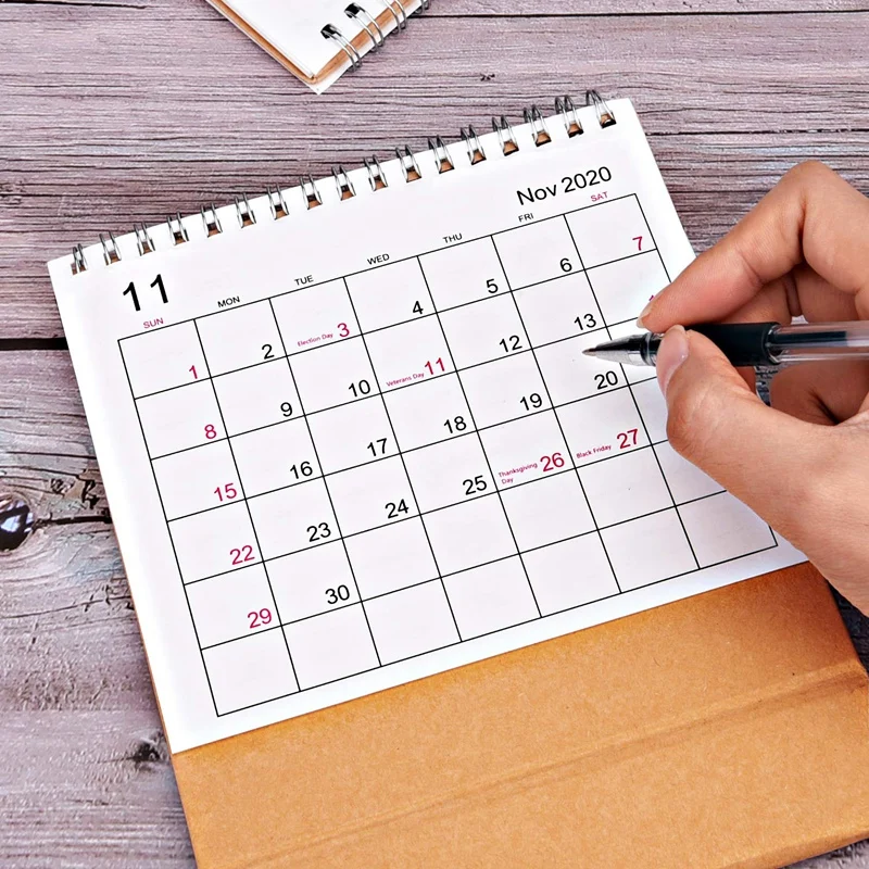 Desktop Wall Calendar Monthly Plan Daily Schedule Planner Kawaii School Supplies | Канцтовары для офиса и дома