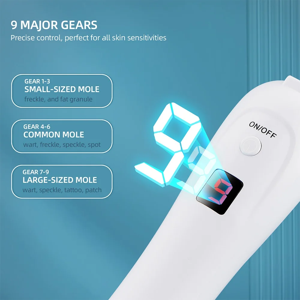 Плазменная ручка 9 уровней ЖК-дисплей для удаления черных точек на лице удаление