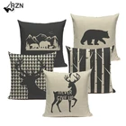 Скандинавский стиль, Оригинальный чехол в виде медведя, под заказ, высокое качество, Декор, квадратная подушка 45 см x 45 см с принтом