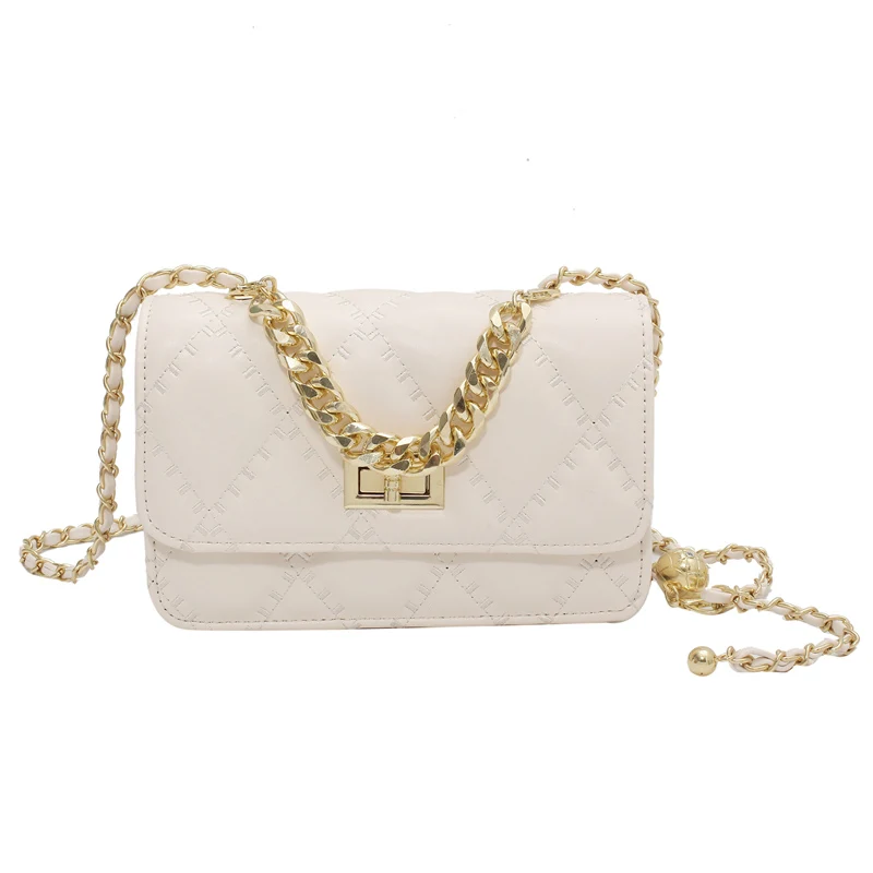 

Niche Design Chain Female Bag All-match 2021 New Fashion High-end Messenger Bag Hot-selling Square Bag Shoulder Bag Width: 20cm