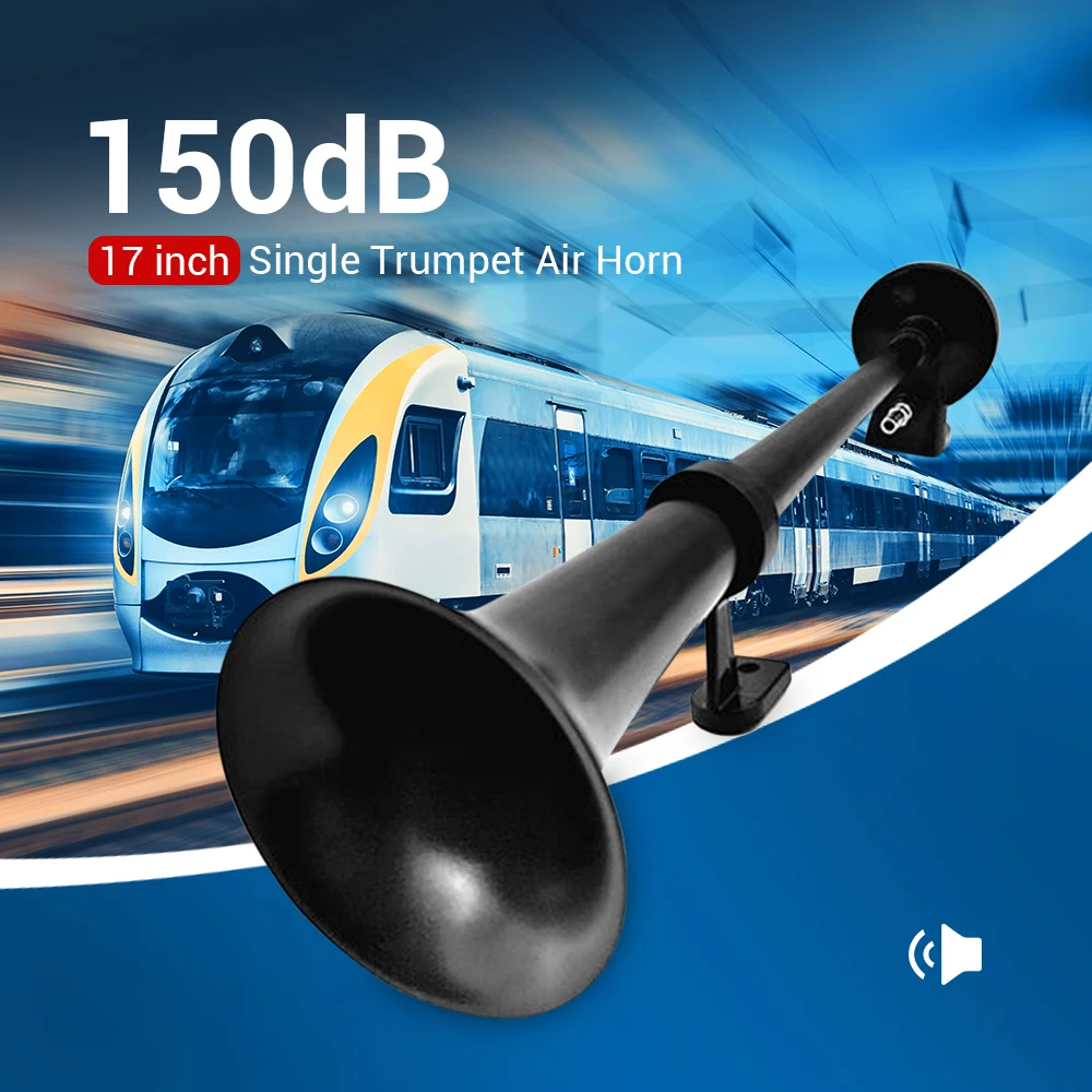 Универсальный 17 дюймов одинарный Автомобильный Воздушный Рог 12 в компрессор 150